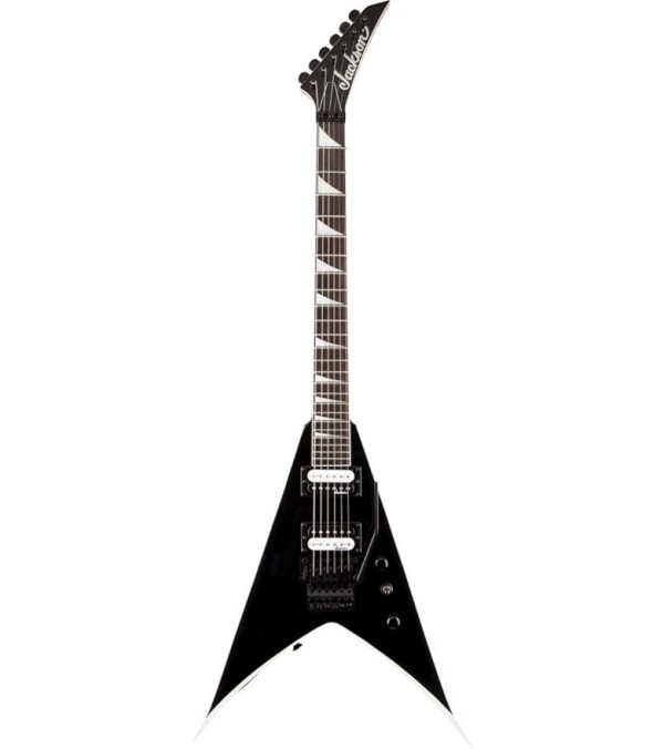ブラック V型 エレキギター Jackson Electric Guitar King V JS-32 Black with White Bevels by